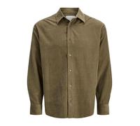JACK & JONES Jprccascot Corduroy L/S Shirt, Stone Gray, M