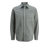 JACK & JONES Jprccdover Twill L/S Shirt, Stormy Sea, L