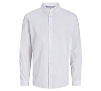 JACK & JONES Men's Jprccpoplin Logo Shirt L/S Sn, Bright White/fit: Comfort fit, M
