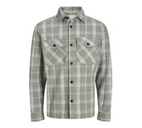 JACK & JONES Jprccroy Spring Check Overshirt L/S SN, Lily pad/Checks: Comfort fit, M