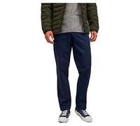 JACK & JONES Men's JPSTBILL JJBOWIE Pleated NOOS Chinos, Blazer Navy, 34 W/36 L