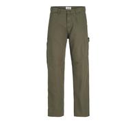 JACK & JONES Men's Jpsteddie Jjbarkley Carpenter Pant Cargo Trousers, Olive Night, 30 W/32 L