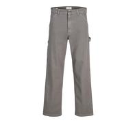 JACK & JONES Men's Jpsteddie Jjbarkley Carpenter Pant Cargo Trousers, Smoked Pearl, 33 W/34 L