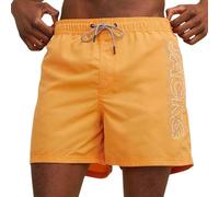 JACK & JONES Men's Jpstfiji Jjswim Double Logo Sn Ly Swimming Shorts, Apricot, S