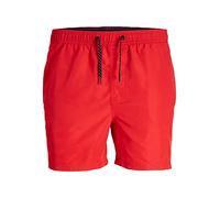 JACK & JONES Jpstfiji Jjswim Solid Sn Ly Men's Swimming Shorts, Chinese Red, S