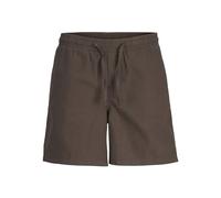 JACK & JONES Men's JPSTJAIDEN JJSUMMER Linen Blend JOGSHORT Shorts, Seal Brown, M