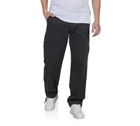 JACK & JONES JPSTKarl Thor Cargo Trousers Men's Stretch Loose Fit Cargo Trousers Black Beige Green 30 31 32 33 34 36 38, Black (12280782), 34 W/36 L