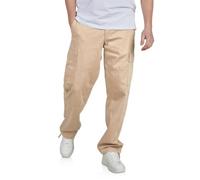 JACK & JONES JPSTKarl Thor Cargo Trousers Men's Stretch Loose Fit Cargo Trousers Black Beige Green 30 31 32 33 34 36 38, Dune (12280782), 34 W/32 L