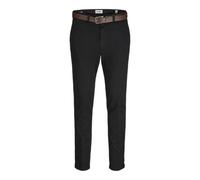 JACK & JONES Jpstmarco Franco Chino W Belt, Black, 31 W/32 L