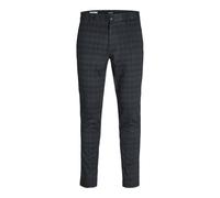 JACK & JONES Men's Jpstmarco Jjcooper Structure Chino Sn Trousers, Black/Detail: Check, 29 W/34 L