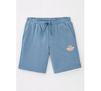 Jack & Jones Junior Boys 2 Colour Logo Sweat Shorts - Blue, Oceanview, Size 10 Years Oceanview