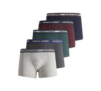JACK&JONES JUNIOR boys JACOLIVER TRUNKS 5 PACK NOOS JNR Boxer Shorts, Dark Grey Melange/Pack:Sea Moss - Port Royal - Navy Blazer - Light Grey Melange, 164
