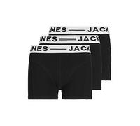 Jack & Jones Junior Boys Sense Trunks (3 Pack), Black/White, Size Age: 10 Years Black/White