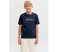 Jack & Jones Junior Boys Type Front Short Sleeve T-shirt, Sky Captain, Size 10 Years Ky Captain