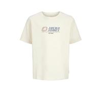 JACK & JONES Junior Jcotier Front Print Tee Ss Cn Sn Jnr, Sweet Corn, 14 Years