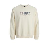 JACK & JONES Junior Jcotier Print Sweat Crew Neck Sn Jnr, Sweet Corn, 176