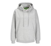 JACK&JONES JXABBIE RLX LS Every Hood SWT NOOS, Light grey melange/print: bright white Jjxx logo, M