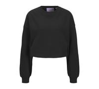 JACK & JONES Jxally Cropped RLX LS Crew SWT, black, M
