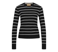 JJXX Women's Jxcara Comfy Crew Neck Knit Sn Jumper, Black/Stripes:/Cloud Dancer, M