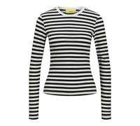 JJXX Women's Jxceline Gigi Str Ls Tee JRS Noos Longsleeve T-Shirt, Black/Stripes: Vanilla ice, Large