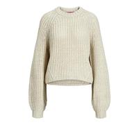 Jack & Jones Jxkelly Chunky Crew Neck Knit, Bone White, XS