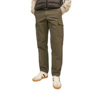 JACK & JONES Mens Cargo Combat Trouser Relaxed Fit Button Fastening Pants for Men UK, Olive Night- 32W / 34L