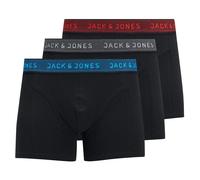 Jack & Jones Boys Waistband Trunks 3-Pack - Black/Blue/Red/Grey - Size 128