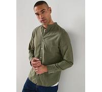 Jack & Jones Breeze Band Linen Blend Long Sleeve Shirt Green L Men