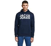JACK & JONES Logo Men's Hoodie - Blue - Medium