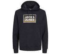 Jack & Jones Logo Print Hoodie Dark Navy