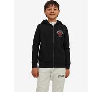 Jack & Jones Logo Sweat Full Zip Hoodie Black Red White Kids - 140