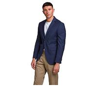 JACK & JONES Male Blazer Single Breasted Super Slim Fit, Dark Navy, 44R