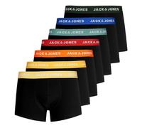 Jack & Jones Men's Vito Solid Trunks – 7 Pack, Black, XXL