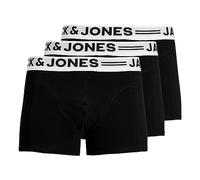 JACK & JONES Male Boxer Shorts Plus Size Pack of 3 Boxer Shorts, Black (Black Detail: Black & Black), S