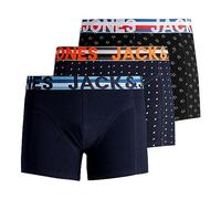 JACK & JONES Male Boxer Shorts Plus Size Pack of 3 Boxer Shorts, Black/Navy Blaze2, L