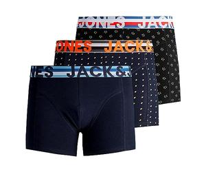 JACK & JONES Male Boxer Shorts Plus Size Pack of 3 Boxer Shorts, Black/Navy Blaze2, XXL
