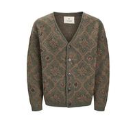 JACK & JONES Male Cardigan All Over Print Cardigan, Olive Night, XL