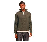 JACK & JONES Male Cardigan with Quarter Zip Plain Cardigan with Quarter Zip, olive night, S