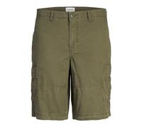 JACK & JONES Male Cargo Shorts Regular Fit Cargo Shorts, Olive Green, S