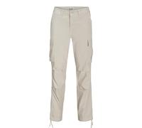 Jack & Jones Male Cargo Trousers Tapered Fit Cargo Trousers, Moonbeam, 33 W/32 L