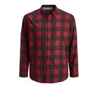 Jack & Jones Gingham Twill Long Sleeve Shirt Red 8XL Men