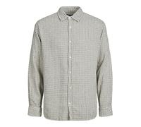 JACK & JONES Men's Jorgracia Parker Check Shirt Ls Sn Polo, Cloud Dancer, L