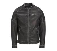 JACK & JONES Male Faux Leather Jacket, black, L