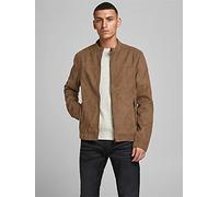 JACK & JONES Male Faux Leather Jacket, Cognac, XL