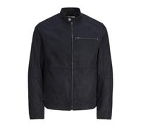 JACK & JONES Male Faux Leather Jacket, jet black, L