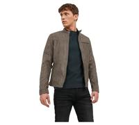 Jack & Jones Dylan Clean Leather Jacket Grey M Men