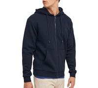 JACK & JONES Male Hooded Jacket Plain Hooded Jacket, Navy Bl, M