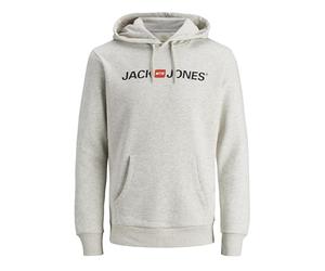 JACK & JONES Male Hoodie Logo Grey