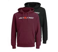 JACK & JONES Male Hoodie, Pack of 2, M Red