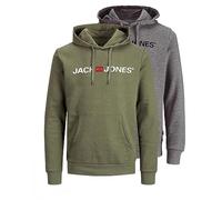 JACK & JONES Male Hoodie, Pack of 2, XXL Green